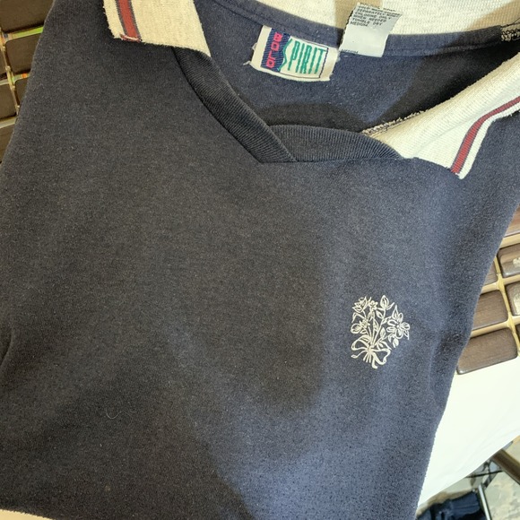 Vintage Other - Bolo spirit Vintage 90s Blue Collar Polo Shirt Unisex  sz Xlarge Floral grunge‎